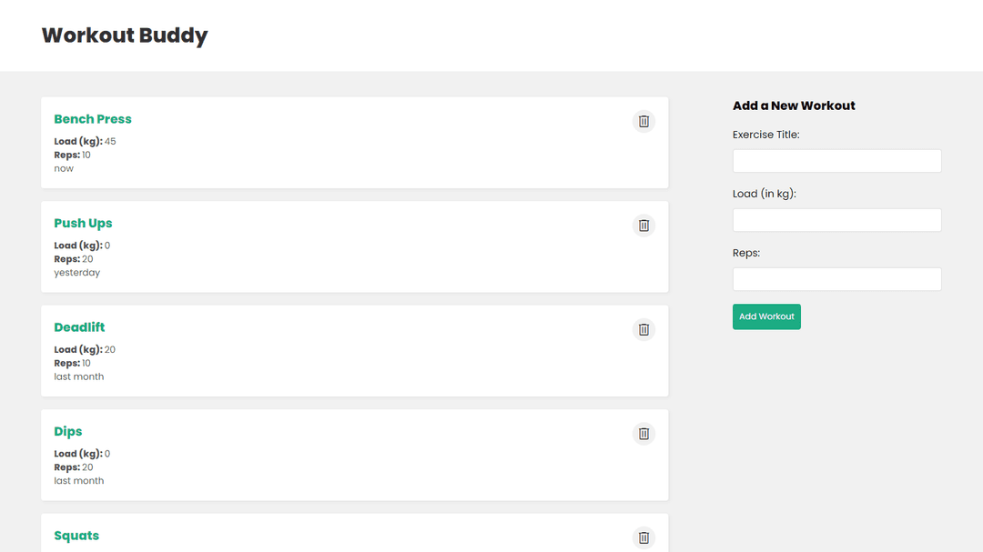 Workout Tracker (MERN Stack)